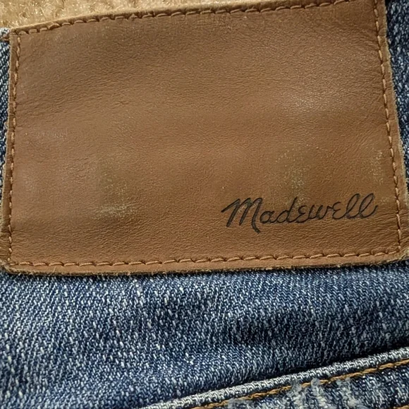 Madewell Skinny Distressed Jeans Light to Medium Blue Wash Sz 31 US - Picture 6 of 12